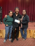 SLVFB employees presenting a We Care, We Share donation to Iglesia Hispana Vino Nuevo
