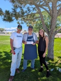 SLVFB employees presenting a We Care, We Share donation to Kiwanis Club of Alamosa