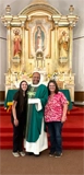 SLVFB employees presenting a We Care, We Share donation to Our Lady of Guadalupe Parish