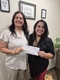 SLVFB employees presenting a We Care, We Share donation to SLV Cancer Relief Fund
