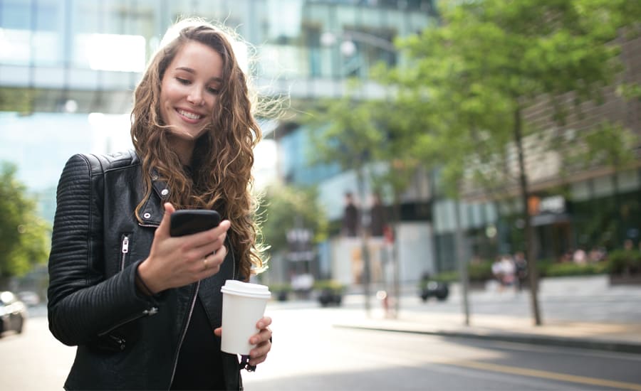 woman on mobile phone